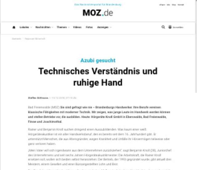 Hörakustiker AZUBI gesucht: Interessante Einblicke